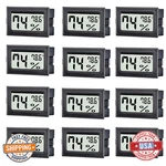 Tasogen 12-pack Mini Digital Thermometer Hygrometer Indoor Temp Humidity Monitor. Fixed Price $37.91.