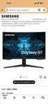 Samsung Odyssey G7 32" Qhd Curved Gaming Monitor 240hz 1ms 2560x1440 Hdmi. Fixed Price $350.00.