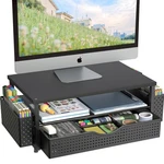 Spacrea Desk Organizer And Accessories, Computer Monitor Stand Riser Black. Fixed Price $28.74.
