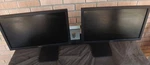 2 Dell P2011ht 20" Flat Panel Widescreen Lcd Monitors 1600x900 With Mds14 Stand. Fixed Price $39.95.