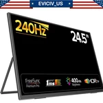 Eviciv 24.5" 240hz Portable Gaming Monitor Hdmi Usb C W/vesa For Ps5 Pc Xbox One. Fixed Price $169.99.