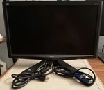 Acer X203h 20 Widescreen Lcd Monitor With Stand 1600x900 16:9 Vga Dvi *tested*. Fixed Price $30.00.