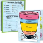 Writing Process Tri-fold 3-pocket Student Folders. 9.5" X 12" - Set Of 12 B.... Fixed Price $51.30.