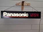 Vintage Panasonic Illuminated Store Display Clock Sign Led Digital Wall Hanging. Fixed Price $350.00.