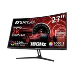 Sansui 27" Curved Lcd Wqhd 180hz 1ms Gaming Monitor Adaptive-sync Anti-glare. Fixed Price $135.00.