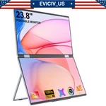 Eviciv Dual Ustation 15.6" Folding Monitor Portable Display Bult-in Stand A. Fixed Price $149.99.