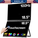 Eviciv Dual Ustation 18.5" Touch Folding Monitor Portable Display W/ Stand. Fixed Price $369.99.