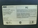 Aoc Ct710g 17" Crt Monitor 1280x1024 60hz-used. Fixed Price $126.07.