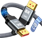 Capshi 8k Displayport Cable 1.4, Vesa Certified 6.6ft Dp Cord (8k 60hz, 4k 144hz. Fixed Price $11.79.