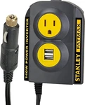 Portable 140w Power Inverter W/ 2 Amp Usb Outlets & Dc Plug For Cars By Stanley. Fixed Price $44.99.