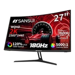 Sansui 27 Inch Wqhd 2560x1440 Curved Gaming Monitor, 180hz Mprt 1ms Computer .... Fixed Price $278.47.