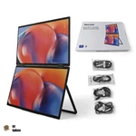 Arwoeis 15.6" Dual Portable Monitor Fhd 1080p With Type C Input & Hdmi Mini. Fixed Price $169.99.