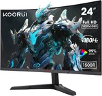 24" Curved Fhd Gaming Monitor, 180hz, 1ms, Eye Care, Vesa Compatible, Adjustable. Fixed Price $183.99.