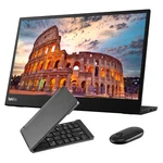New Lenovo Thinkvision M14 Portable Monitor Travel Bundle W/ Keyboard And Mouse. Fixed Price $379.00.