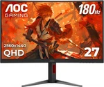 Aoc Cq27g4h 27" Curved Gaming Monitor, Qhd 2k 2560x1440 180hz 0.5ms, Amd Freesyn. Fixed Price $228.99.