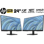 Hewlett Packard 24" Full Hd Freesync Lcd Monitor Black 2 Pack With Hdmi Cable. Fixed Price $279.00.