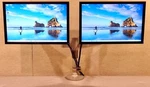 Humanscale M/flex Dual-monitor Desk Mount With 2 Dell E1911f 19" Lcd Monitors. Fixed Price $149.98.