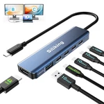 Usb C To Hub Dual Monitor With 4k 60hz Video Output, 6-in-1 Docking. Fixed Price $70.81.