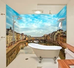 3d River City View 101 Wallpaper Bathroom Print Decal Wall Deco Aj Ca. Fixed Price $86.70.