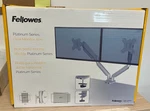 Fellowes Dual Monitor Arm For 40-inch Monitors, Full Motion, Crc80565. Fixed Price $120.00.