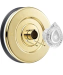 Enhon Polished Brass Shower Faucet Trim Kit, Knob Handle, Single Hole, Gasket. Fixed Price $20.00.
