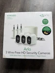 New Arlo Vms3330w Security System With 3 Hd Cameras - White. Fixed Price $200.00.