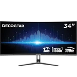 Deco Gear 34 Curved Ultrawide Business Monitor 3440x1440, 100hz, 1500r, 99.... Fixed Price $334.00.