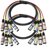 Heams 2 Pack Professional 4 Channel Xlr Snake Cables 3ft, Noise Free And Long.... Fixed Price $36.16.