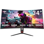 34 Inch Curved Ultrawide Gaming Monitor 3440x1440 180hz 1ms Ktc H34s18s Wqhd. Fixed Price $439.99.
