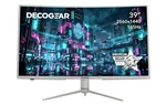 Deco Gear 39" Curved Widescreen Gaming Monitor, 165 Hz, Hdr400, White Open Box. Fixed Price $340.00.