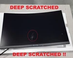 Msi Optix G32c4w 32" Fhd Curved Gaming Monitor 165hz, 1ms Deep Scratched !!. Fixed Price $92.63.