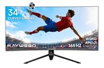 Raywego 34 Inch Curved Gaming Monitor, 165hz 1500r Wqhd(3440 X 1440). Fixed Price $209.99.