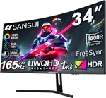 34" Sansui Gaming Monitor 165 Hz. Fixed Price $180.00.