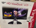 Viewsonic Viewdock Vx1945wm 19" Hd Widescreen Lcd Monitor Ipod Dock Rare New. Fixed Price $199.99.