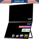 Eviciv 15.6" Triple Portable Ips Folding Gaming Monitor For Laptop Ps6 Xbox 360. Fixed Price $189.99.