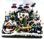 Evolution Elect. Golf Vehicles 21" Led Animated Xmas Musical Town Display W/box. Fixed Price $98.00.