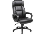 Lorell Soho High-back Leather Executive Chair - Black Bonded Seat Blac. Fixed Price $197.99.