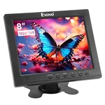 Eyoyo 8" Monitor Vga 1024x768 Hdmi Av Bnc W/ Speakers For Cctv Security Screen. Fixed Price $59.99.