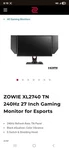 Benq Zowie Xl2740 27" 240hz/1080p 1ms/. Fixed Price $250.00.