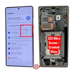 Samsung Galaxy S25 Ultra Sm-s938 Screen Frame Titanium Gray Cracked Oem As-is. Fixed Price $119.99.