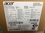Acer V247yebi 23.8" Led Lcd Monitor 1080p Um.qv7aa.e01 New! Sealed!. Fixed Price $49.99.