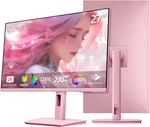 27 Inch Pastel Pink Gaming Monitor Qhd 2560x1440 180/200hz 1ms Gtg Fast Ips Comp. Fixed Price $351.67.