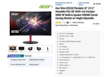Acer Nitro Xz322q Pbmiiphx 31.5" Full Hd (1920 X 1080) For Gaming Or Stock Trad. Fixed Price $110.00.