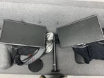 Sceptre E205w-16003r 20" Led Monitors (x2) With Dual Adjustable Desk Mount. Fixed Price $49.99.