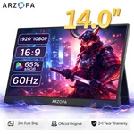 Arzopa 14 Portable Monitor 1080p Fhd Ips Slim Aluminum Shell For Xbox Ps5 Switch. Fixed Price $128.99.