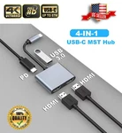 4-in-1 Mst Hub With Usb-c To 2*hdmi/usb 3.0/pd87w For Macbook Android Lg Samsung. Fixed Price $18.95.