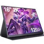 Uperfect 16" 2k Portable Monitor 120hz 2560*1600 Second Extender Display Screen. Fixed Price $69.99.