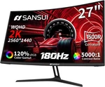 27" Sansui Curved Gaming Monitor 180 Hz. Fixed Price $199.49.