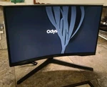 (broken Screen) Samsung 27" Curved Monitor S27cg556en Black Screen. Fixed Price $65.00.
