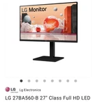 Lg 27 Ba560-b 27" Ips Fhd Monitor With Built-in Speakers. Fixed Price $140.00.